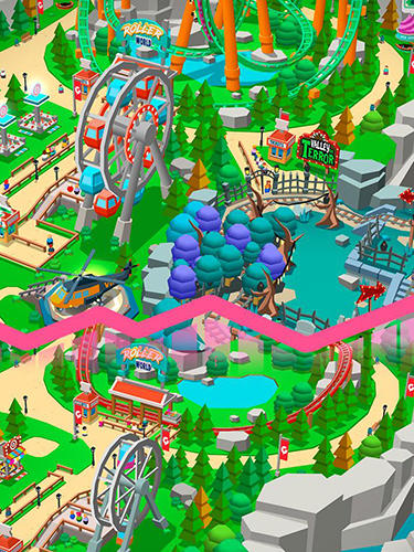 Gameplay of the Idle theme park tycoon: Recreation game for Android phone or tablet.