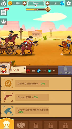Gameplay of the Idle Wild West for Android phone or tablet.