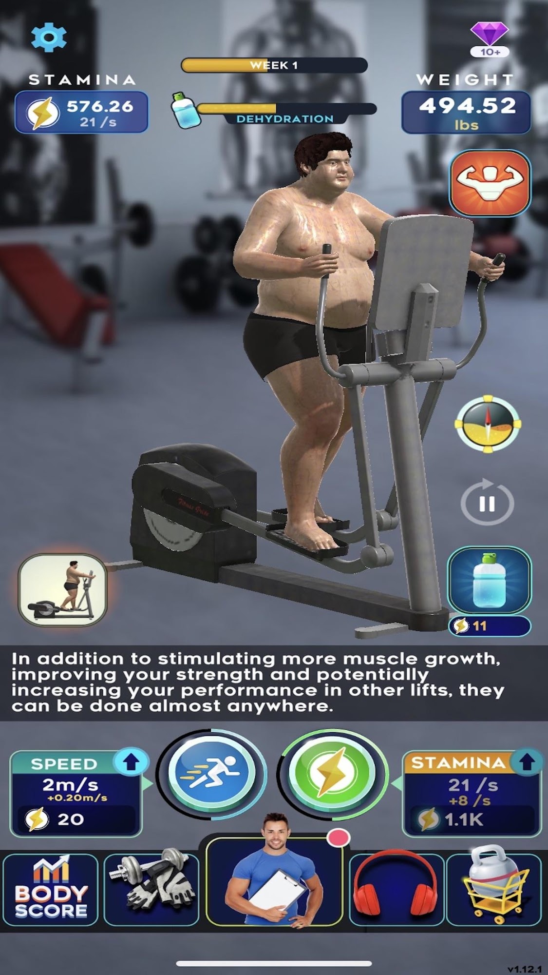Gameplay of the Idle Workout ! for Android phone or tablet.