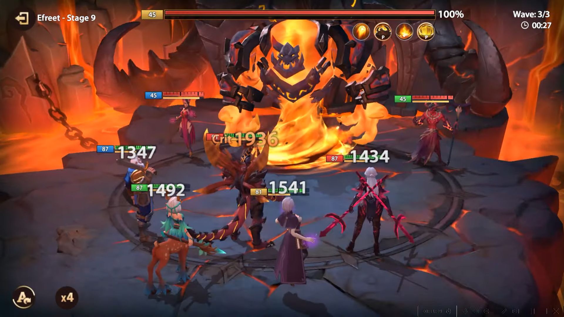 Gameplay of the Infinite Magicraid for Android phone or tablet.