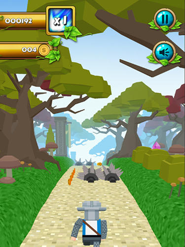 Gameplay of the Infinite minecraft runner for Android phone or tablet.
