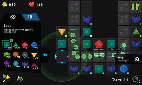 Gameplay of the Infinite tower defense for Android phone or tablet.