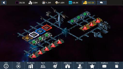 Gameplay of the Infinite universe mobile for Android phone or tablet.