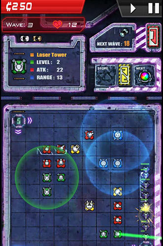 Gameplay of the Infinity defense for Android phone or tablet.