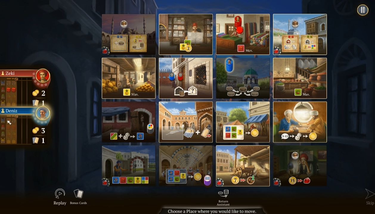 Gameplay of the Istanbul: Digital Edition for Android phone or tablet.
