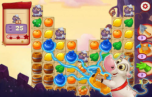 Gameplay of the Jacky's farm and the beanstalk for Android phone or tablet.