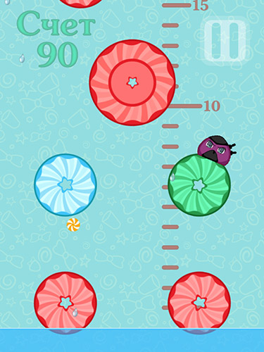 Gameplay of the Jelly up jump for Android phone or tablet.