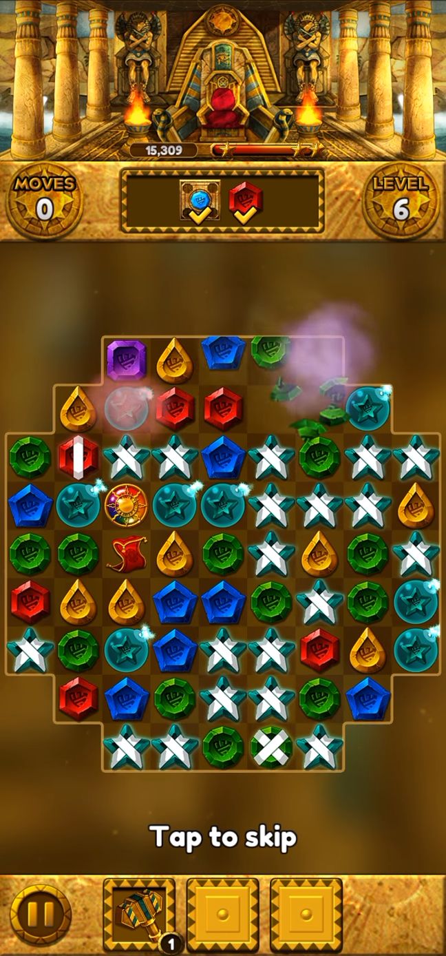 Gameplay of the Jewel Queen: Puzzle & Magic for Android phone or tablet.
