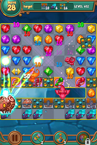 Gameplay of the Jewels fantasy: Match 3 puzzle for Android phone or tablet.
