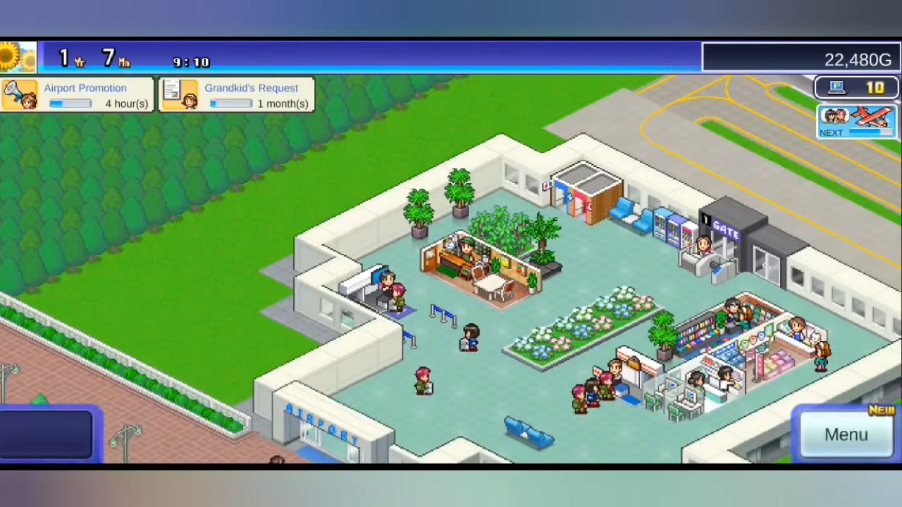 Gameplay of the Jumbo Airport Story for Android phone or tablet.