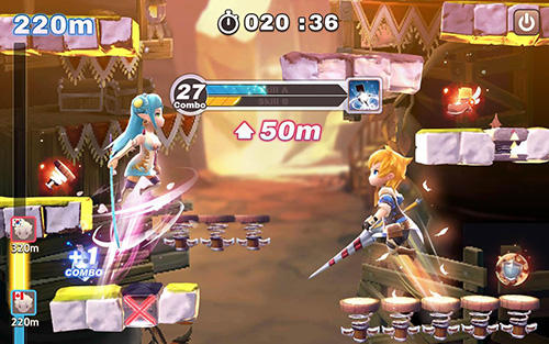 Gameplay of the Jump arena: PvP online battle for Android phone or tablet.