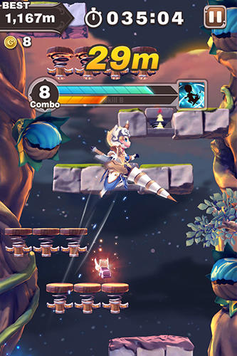 Gameplay of the Jump game: Finger jump for Android phone or tablet.