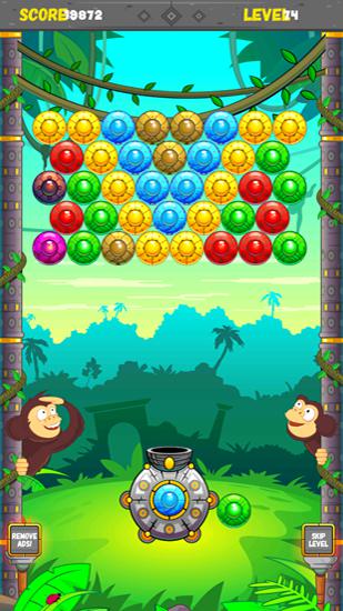 Full version of Android apk app Jungle monkey bubble shooter for tablet and phone.