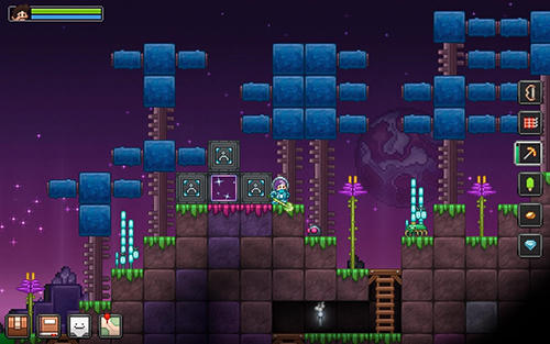 Gameplay of the Junk Jack for Android phone or tablet.