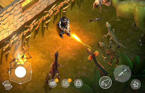 Gameplay of the Jurassic survival for Android phone or tablet.