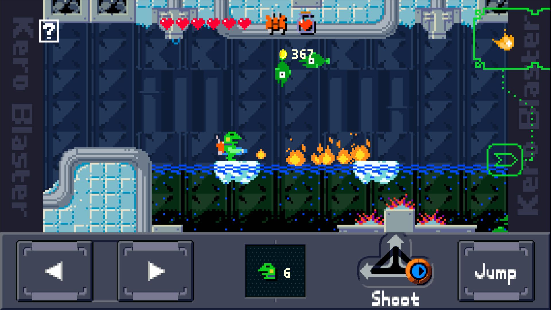 Gameplay of the Kero Blaster for Android phone or tablet.