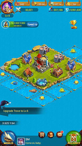 Gameplay of the King of seas: Islands battle for Android phone or tablet.