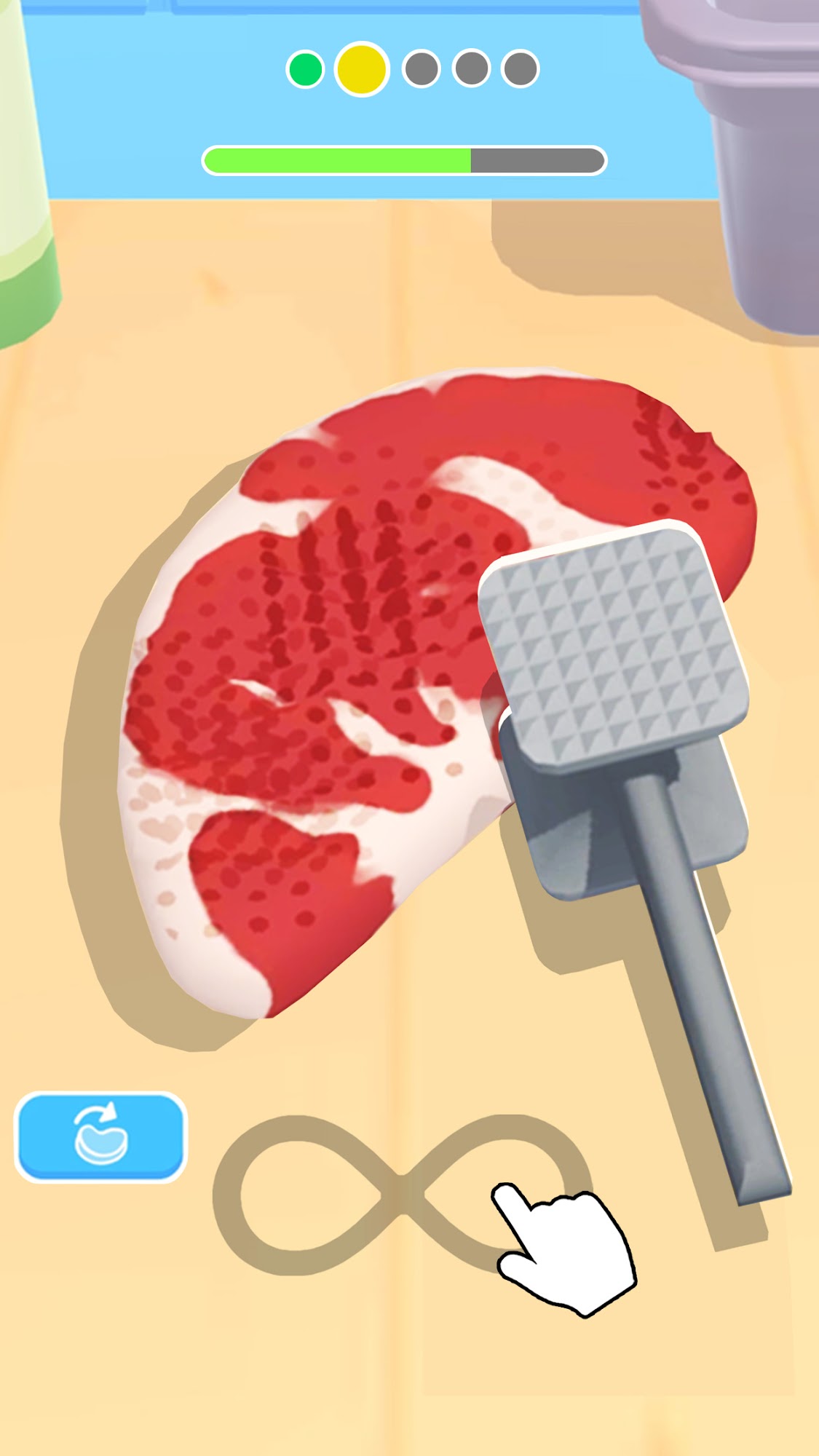 Gameplay of the King of Steaks - ASMR Cooking for Android phone or tablet.
