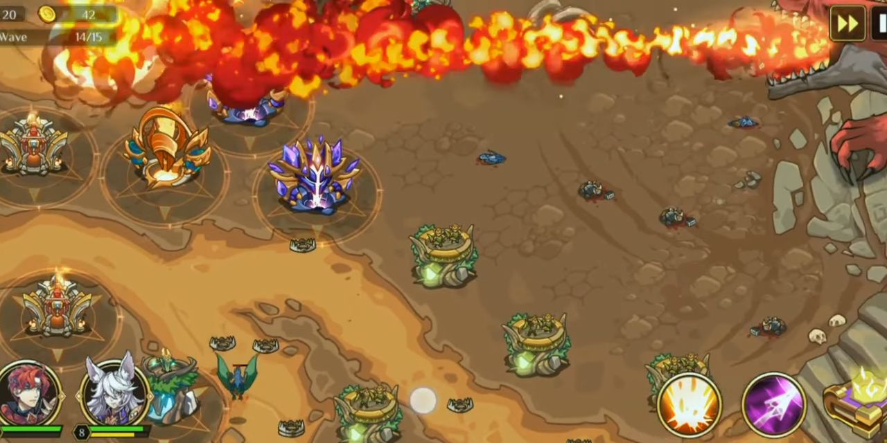 Gameplay of the Kingdom War TD Premium Offline for Android phone or tablet.