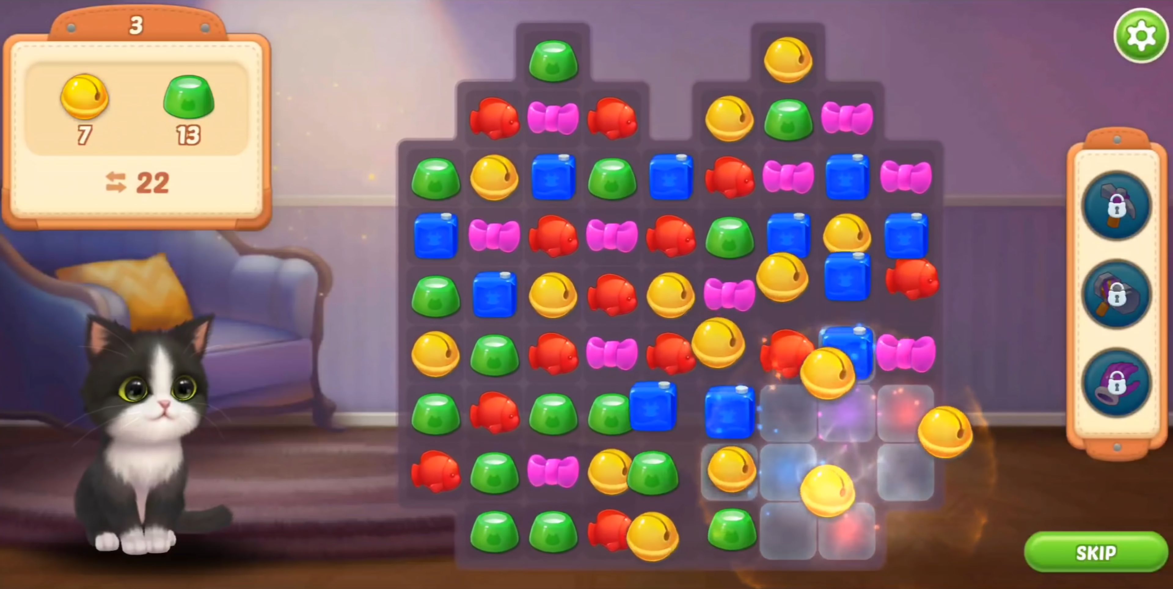Gameplay of the Kitten Match for Android phone or tablet.