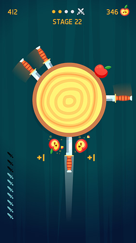Gameplay of the Knife hit for Android phone or tablet.