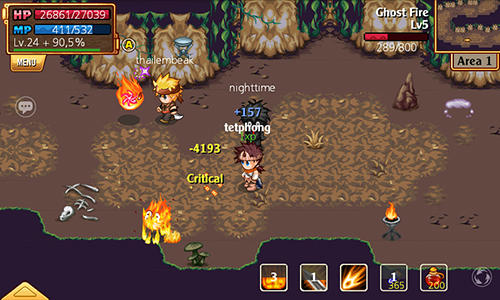 Gameplay of the Knight and magic for Android phone or tablet.
