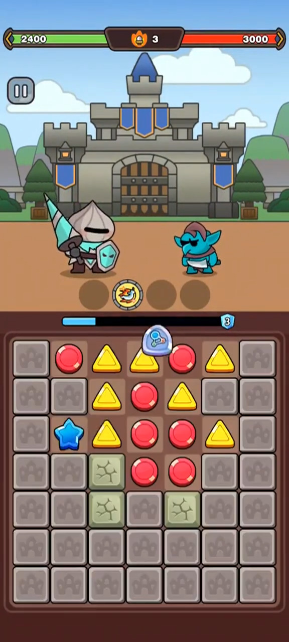 Gameplay of the Knights Combo for Android phone or tablet.