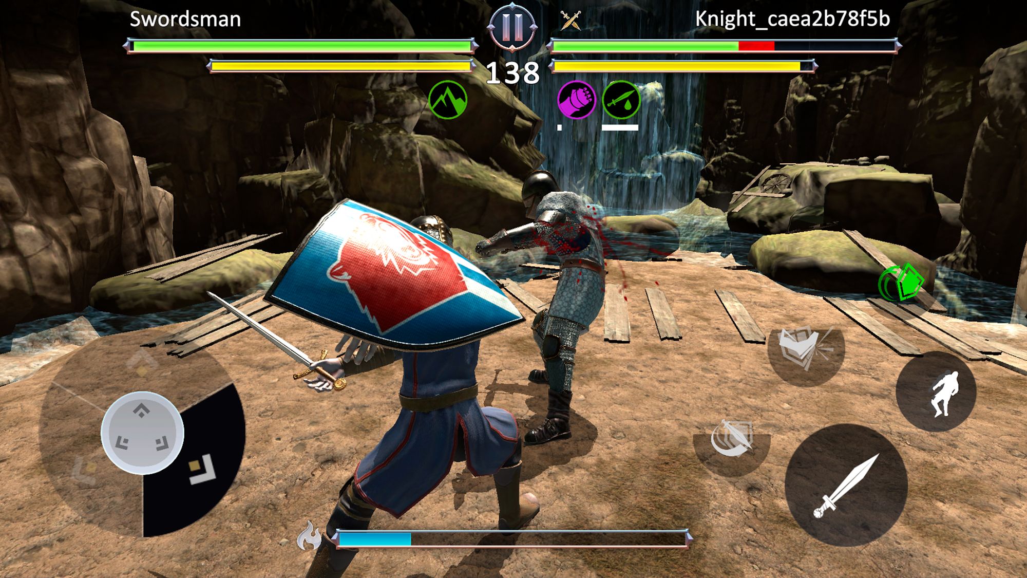 Gameplay of the Knights Fight 2: New Blood for Android phone or tablet.