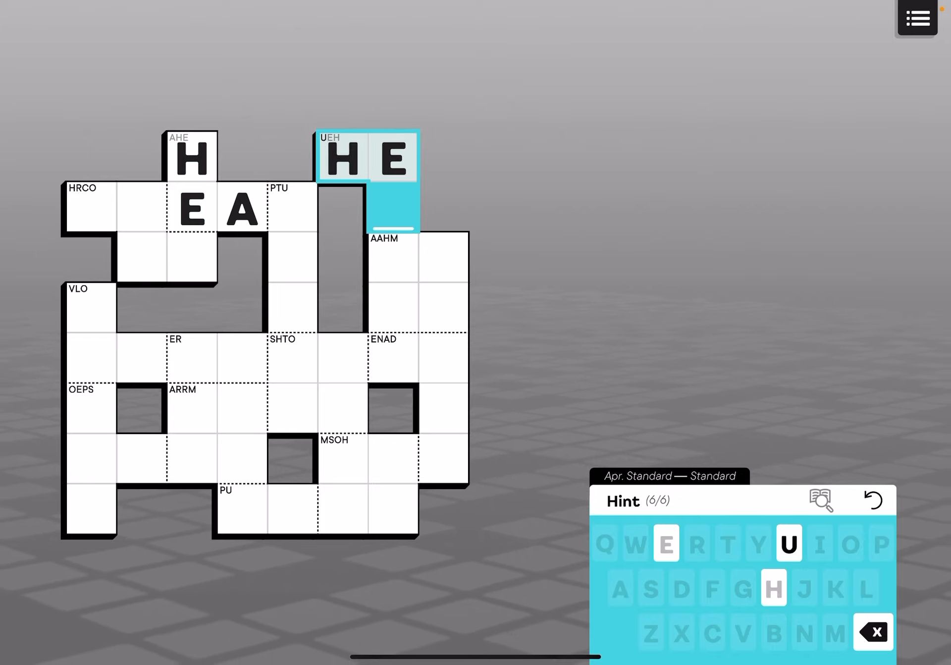 Gameplay of the Knotwords for Android phone or tablet.