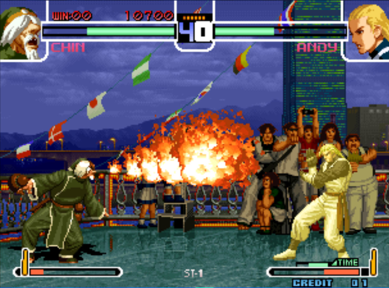 Gameplay of the KOF 2002 ACA NEOGEO for Android phone or tablet.
