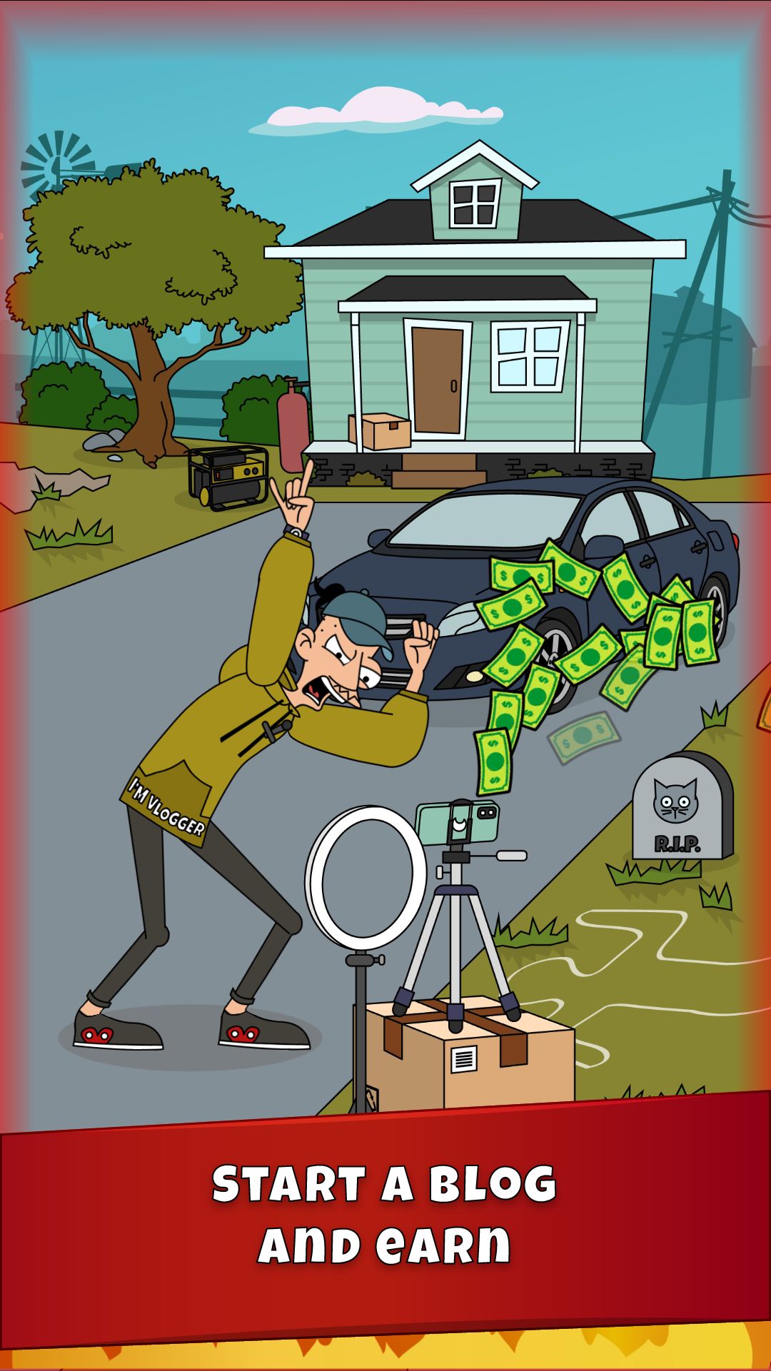 Gameplay of the Lamar - Idle Vlogger for Android phone or tablet.