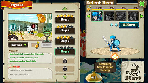 Gameplay of the Legend guardians: Mighty heroes. Action RPG for Android phone or tablet.