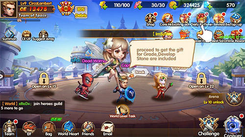 Gameplay of the Legend: Heroes arrival for Android phone or tablet.