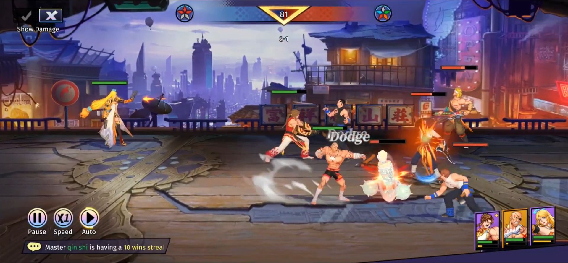 Gameplay of the Legend of Fighters: Duel Star for Android phone or tablet.
