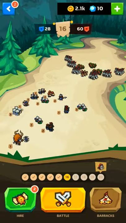 Gameplay of the Legionlands - autobattle game for Android phone or tablet.
