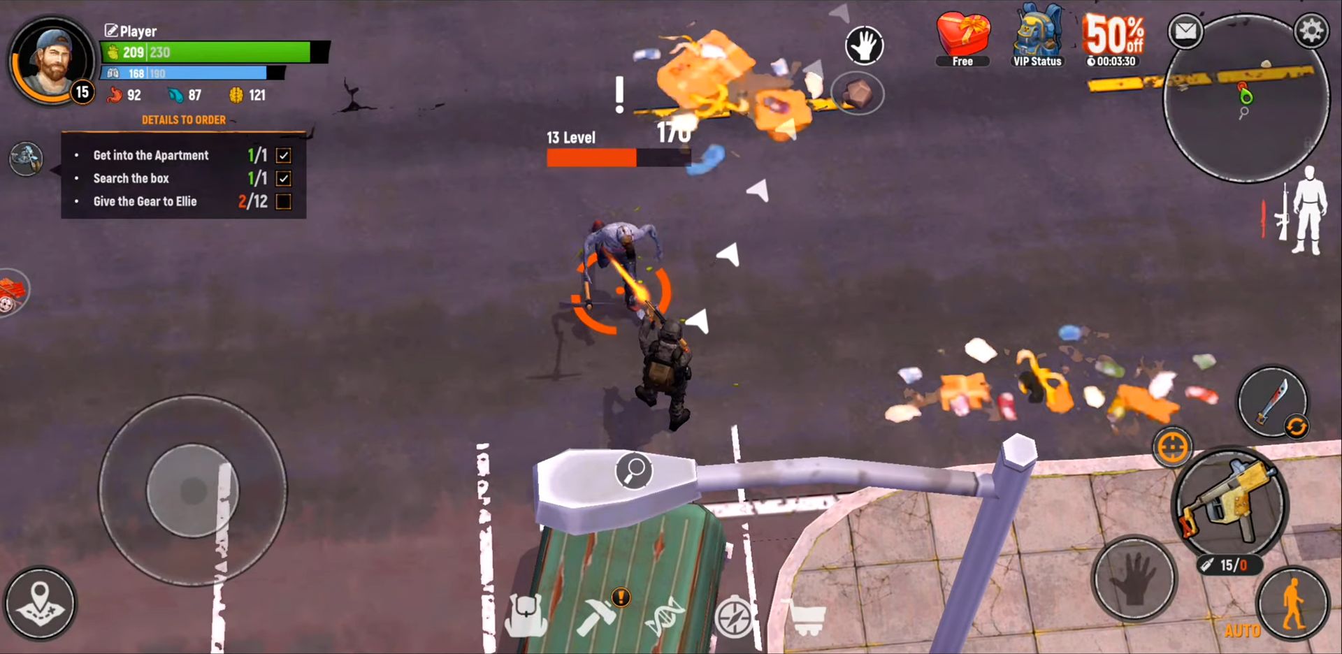 Gameplay of the Let’s Survive - Survival game for Android phone or tablet.