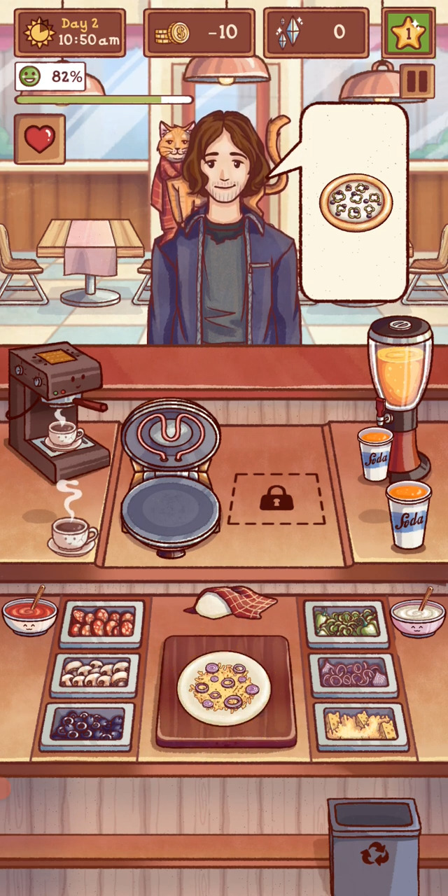 Gameplay of the Lily's Café for Android phone or tablet.