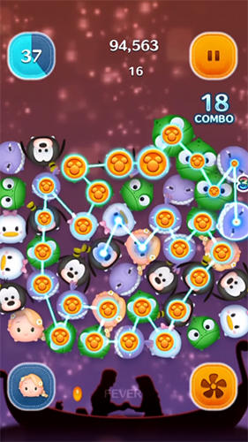 Gameplay of the Line: Disney tsum tsum for Android phone or tablet.
