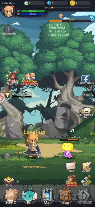 Gameplay of the Little Hero: Idle RPG for Android phone or tablet.