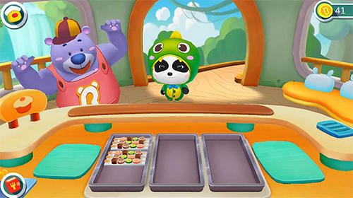 Gameplay of the Little panda restaurant for Android phone or tablet.