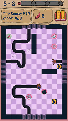 Gameplay of the Long keith: The sausage thief for Android phone or tablet.