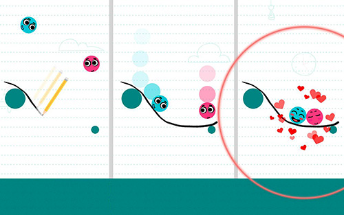 Gameplay of the Love balls for Android phone or tablet.