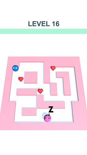Gameplay of the Love maze for Android phone or tablet.
