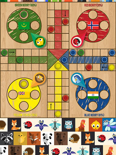 Gameplay of the Ludo classic for Android phone or tablet.