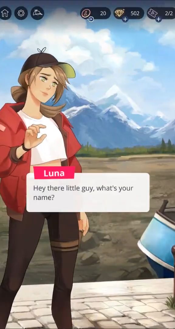 Gameplay of the Luna Ravel - Interactive Story for Android phone or tablet.
