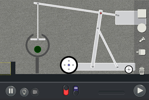 Gameplay of the Machinery: Physics puzzle for Android phone or tablet.