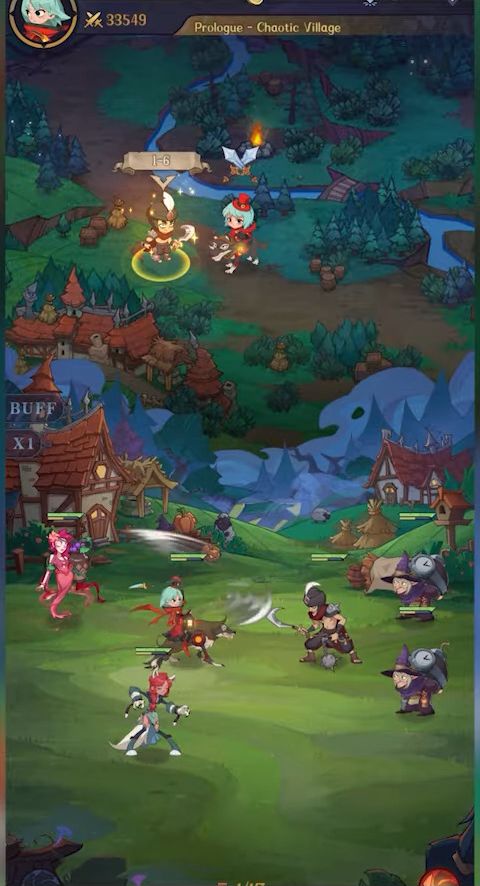 Gameplay of the Madtale: Idle RPG for Android phone or tablet.