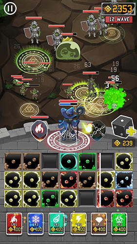 Gameplay of the Mage dice for Android phone or tablet.