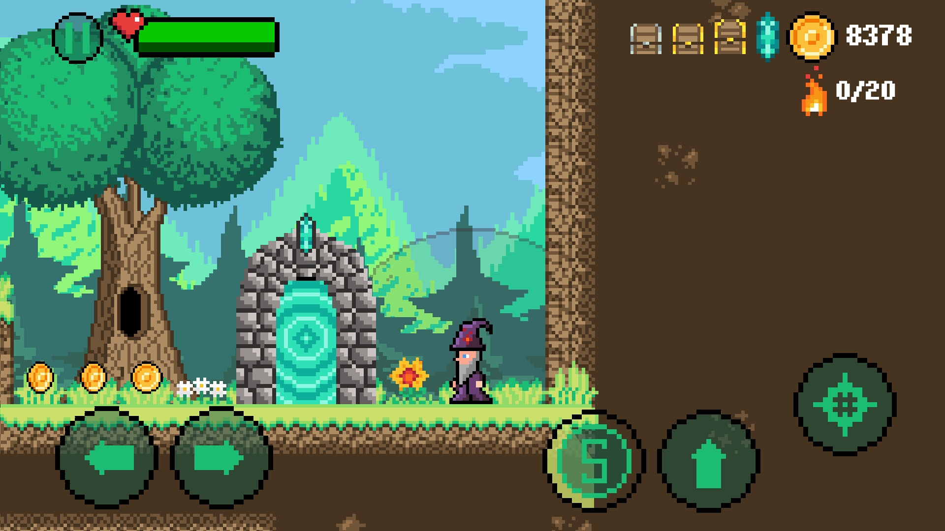 Gameplay of the Magic Forest : 2D Adventure for Android phone or tablet.