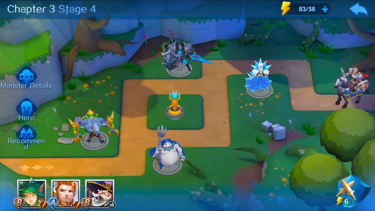 Gameplay of the Magic War TD for Android phone or tablet.